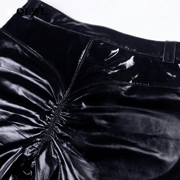 NWT Black Leather Tights Pants. - Picture 6 of 8